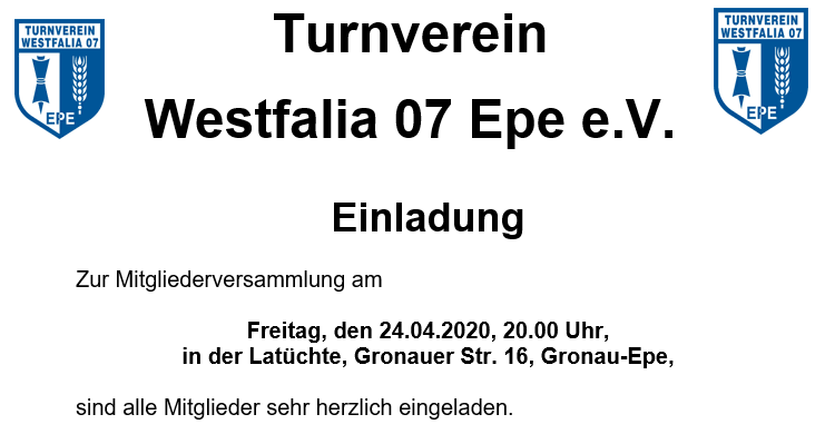 Einladung zur Mitgliederversammlung